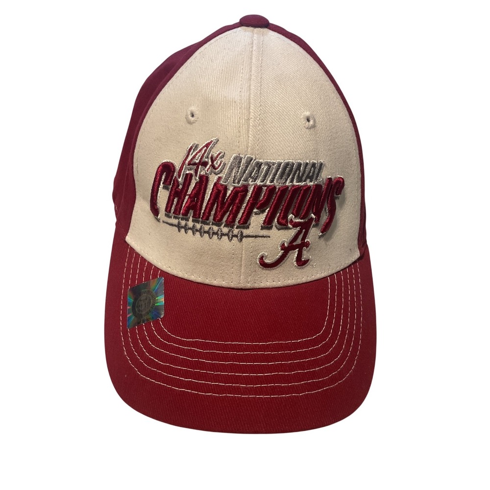 Alabama‎ Crimson Tide 14 Time National Champions Baseball Cap Hat Red White